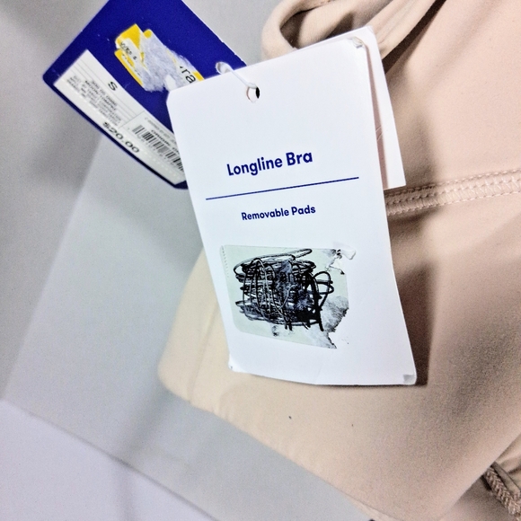 JoyLab S 30-32A Longline Cropped Beige Padded Moisture Wicking Sportsbra NWT - Picture 13 of 15